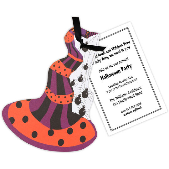 Witches Hat Die-cut Invitations